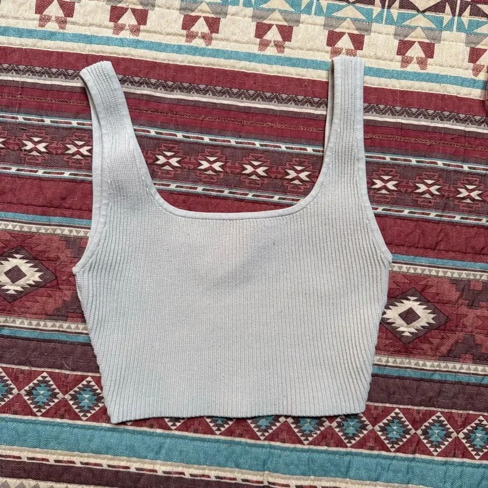 Babaton Light cream Ribbed Crop Top XXS